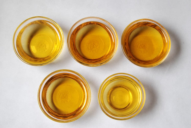 Cinq infusion successives (30s, 40s, 50s, 1m30, 3m)